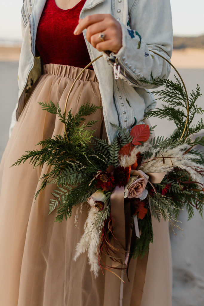 bride flower wreath