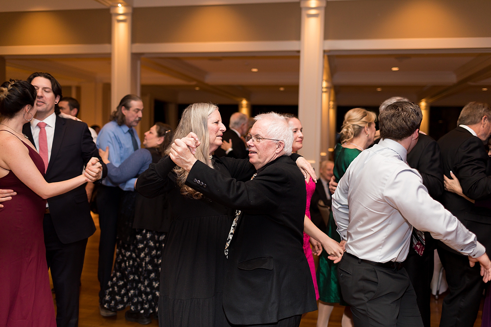 Slow dance couples dance at Reception Portland Golf Club Wedding Photography captured by Oregon Engagement Photographer Simply Wandering Photography 
