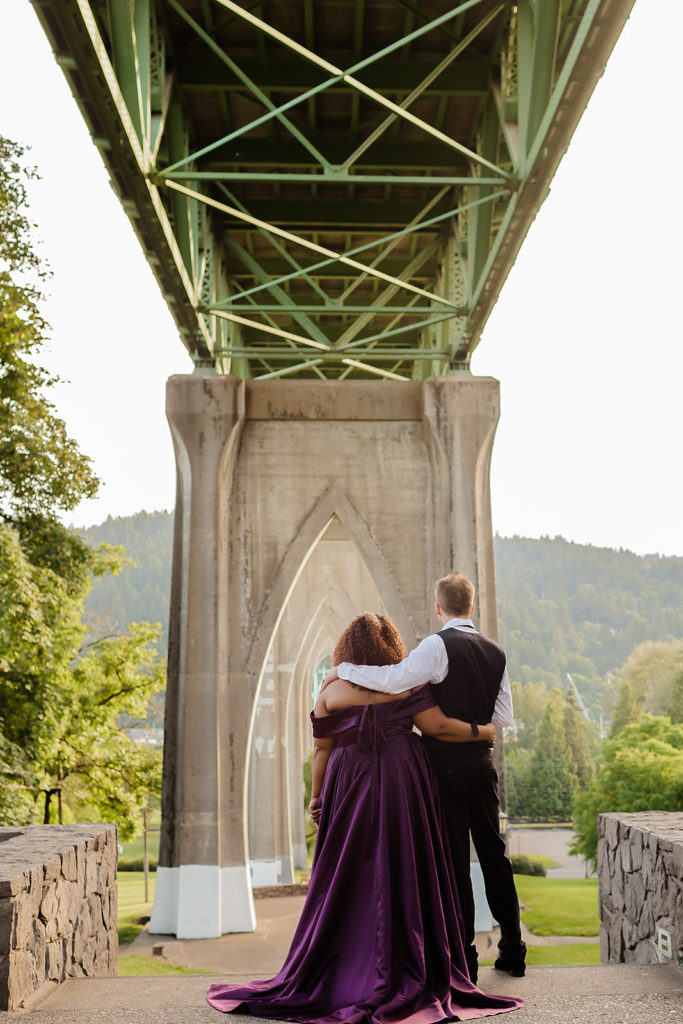 gothic glam cathedral park engagement photography