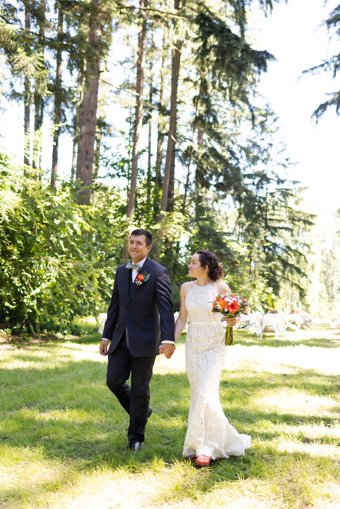 first look at Hillsboro tree farm wedding